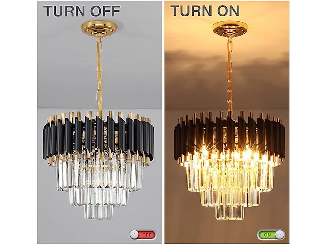 Seenvlog moderne led kristallen hanglamp - afbeelding 3 van  4