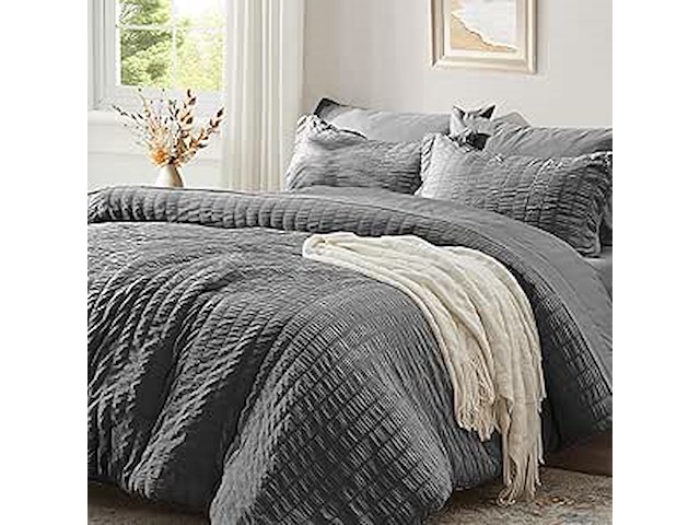 Seersucker beddengoed (135 x 200 cm) - afbeelding 1 van  3