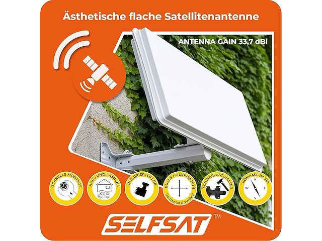 Selfsat witte satellietantenne - afbeelding 2 van  4