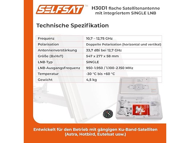 Selfsat witte satellietantenne - afbeelding 4 van  4