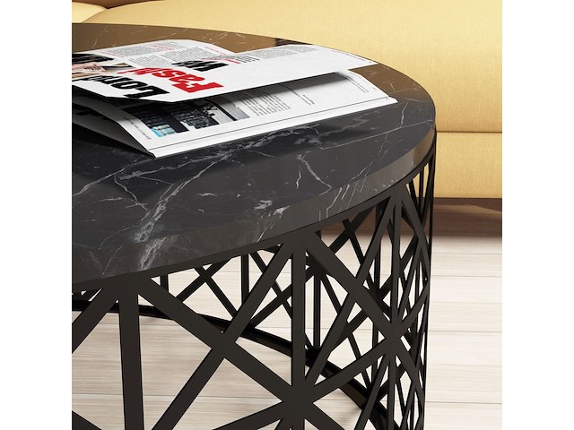 Selin salontafel | 100% melamine | zwart - afbeelding 2 van  4