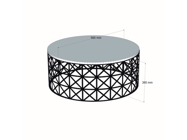 Selin salontafel | 100% melamine | zwart - afbeelding 4 van  4