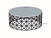 Selin salontafel | 100% melamine | zwart - afbeelding 4 van  4
