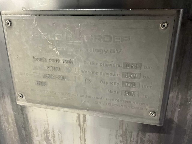 Selo 6-delige industriële sauzenbereidingsinstallatie (kook- en koeltanks) - afbeelding 35 van  48