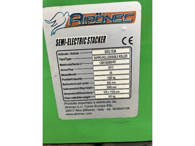 Semi-elektrische stapelaar 1,5t - afbeelding 6 van  6