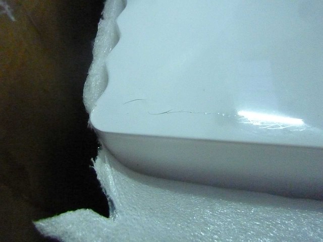 Semi-staand geribbeld bad - 250 l - glanzend wit - acryl - afbeelding 7 van  8