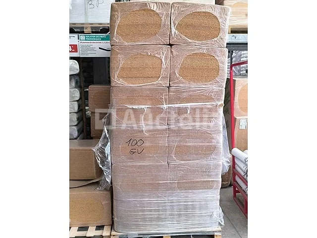 Semi-stijf houtvezelpanelen l. 1,22 x b. 0,575 m dikte 100 mm: +- 49 m²: 70 panelen - afbeelding 6 van  6