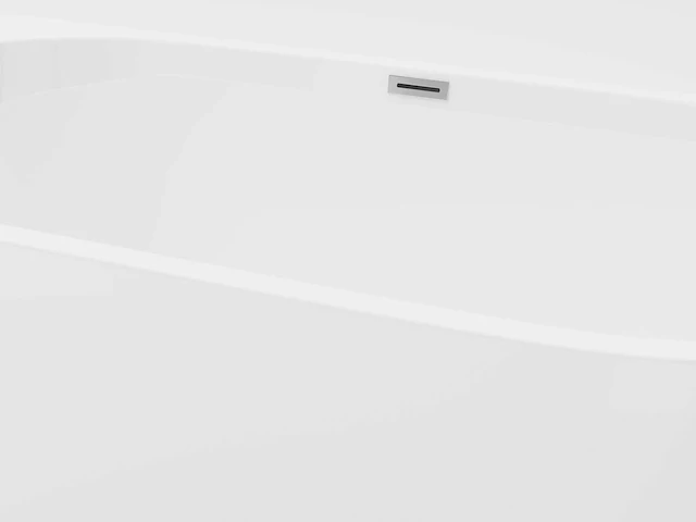 Semi-vrijstaand badkuip - 175l - wit - acryl - afbeelding 5 van  8