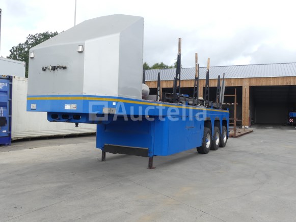 Semitrailer, zeecontainer, vrachtwagencabine