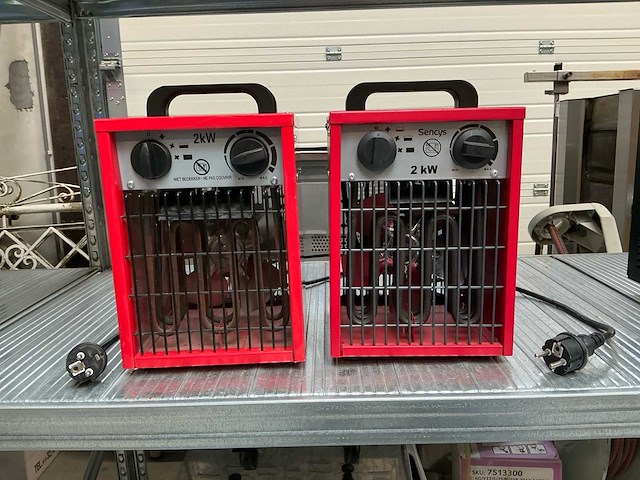 Sencys industrial heater elektrische verwarming (2x) - afbeelding 1 van  3