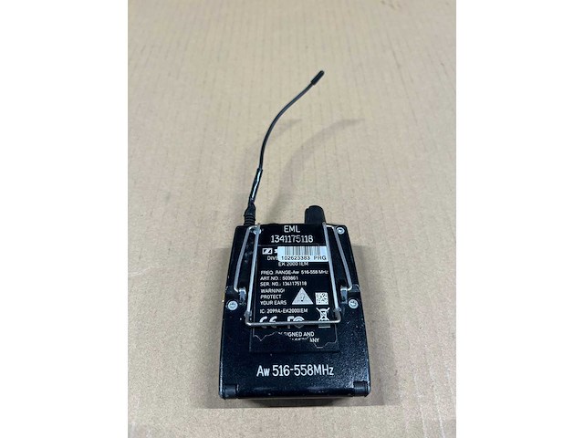 Sennheiser ek2000 iem aw (516-558mhz) belt pack - afbeelding 2 van  4