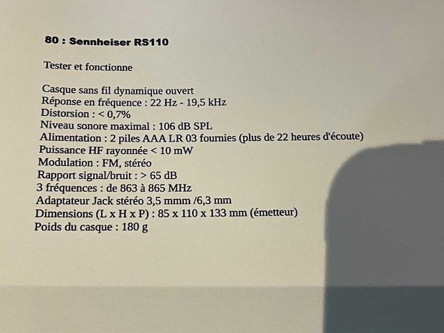 Sennheiser rs110 hoofdtelefoon - afbeelding 4 van  4