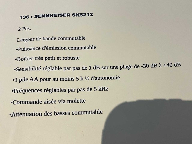 Sennheiser sk5212 mic transmitter (2x) - afbeelding 3 van  3