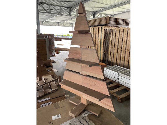 Sens-line pjotr wooden christmas tree kerst- & seizoensartikelen (16x) - afbeelding 3 van  5