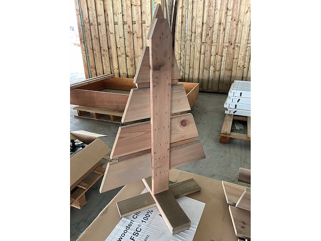 Sens-line pjotr wooden christmas tree kerst- & seizoensartikelen (18x) - afbeelding 2 van  5