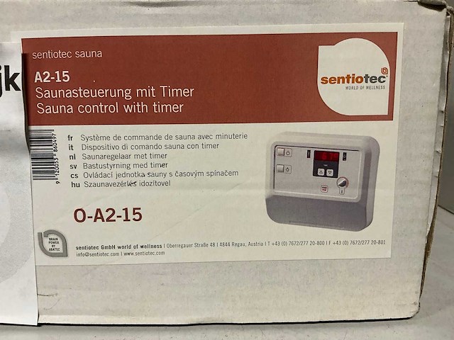 Sentiotec a2-15 o-a2-15 sauna regelaar met timer - afbeelding 1 van  1