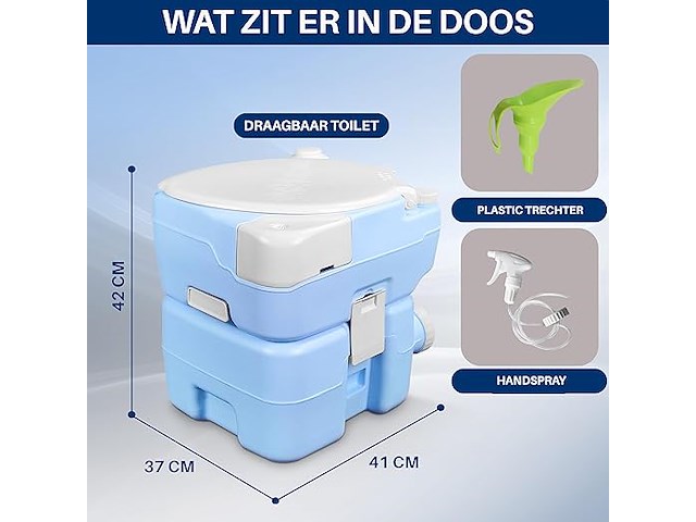 Serenelife draagbaar toilet - afbeelding 2 van  6