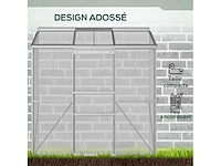 Serre adossée serre de jardin fenêtres ouvrables - afbeelding 5 van  7