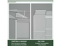 Serre adossée serre de jardin fenêtres ouvrables - afbeelding 6 van  7