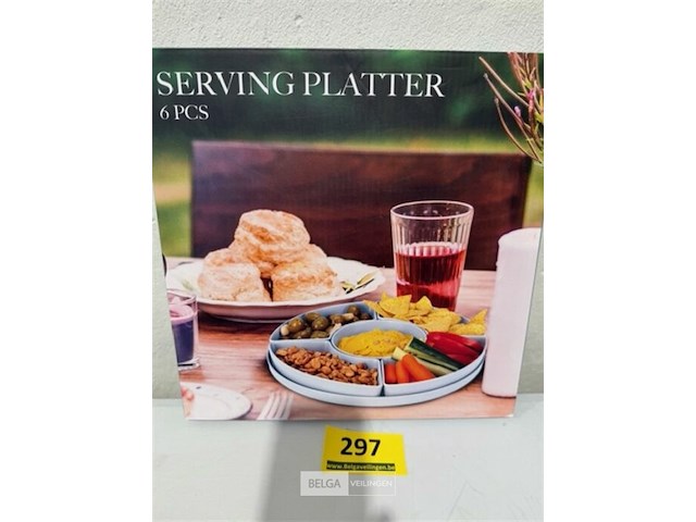 Serveerschotel met 6 vakken - afbeelding 1 van  3