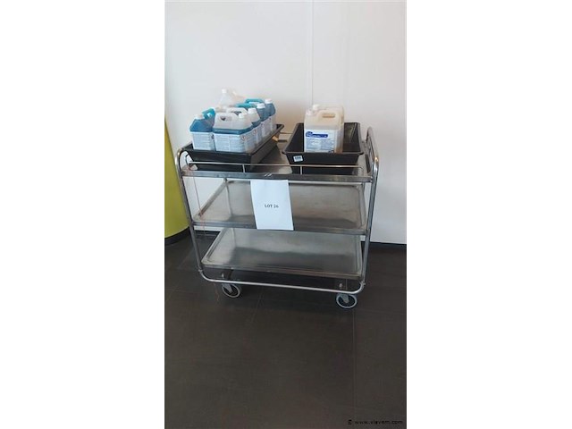 Serveerwagen in rvs - afbeelding 1 van  1
