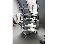 Serveerwagen rvs (2x) - afbeelding 1 van  3