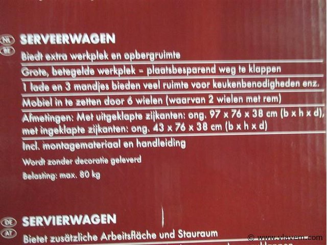 Serveerwagen - afbeelding 2 van  2