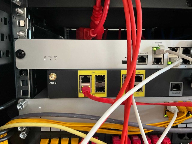 Serverkast met apc en cisco switchpanelen - afbeelding 13 van  16