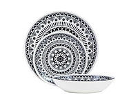 Service de table 12 pièces noir et blanc - afbeelding 4 van  10