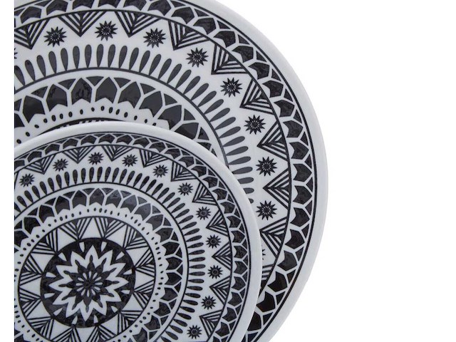 Service de table 12 pièces noir et blanc - afbeelding 9 van  10