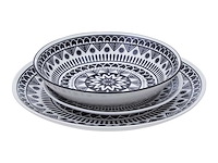 Service de table 12 pièces noir et blanc - afbeelding 3 van  10