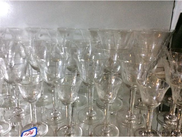 Servies glas gegraveerd 48stuks - afbeelding 2 van  4