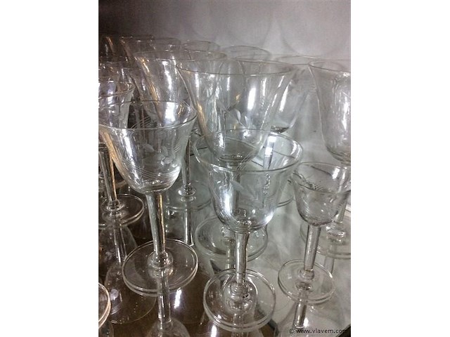 Servies glas gegraveerd 48stuks - afbeelding 4 van  4
