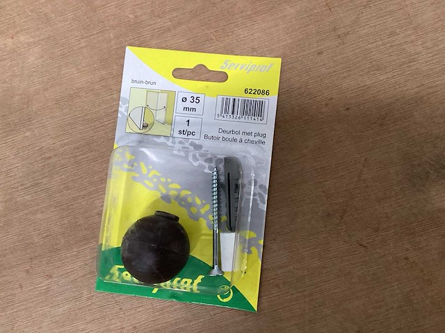 Serviprof deurstopper 35 mm, schroefbevestiging (186x) - afbeelding 1 van  4