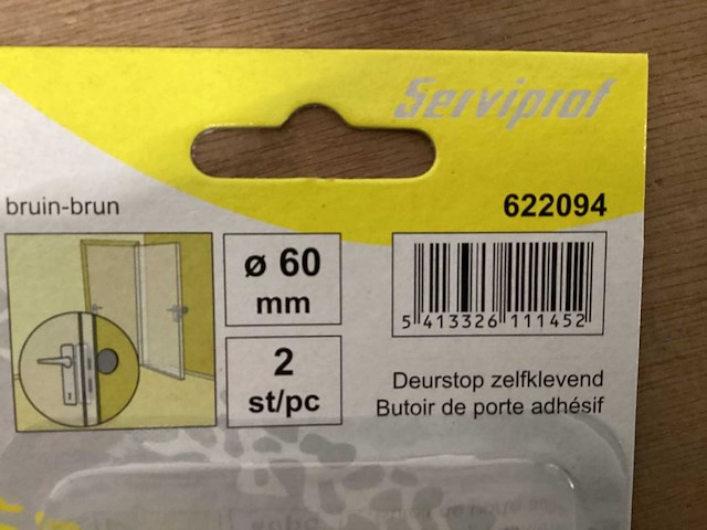 Serviprof deurstopper 60 mm, zelfklevend (100x) - afbeelding 3 van  4