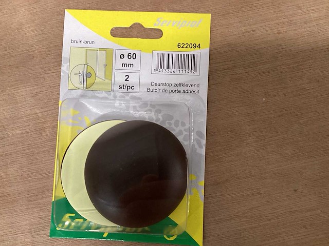 Serviprof deurstopper 60 mm, zelfklevend (400x) - afbeelding 1 van  4