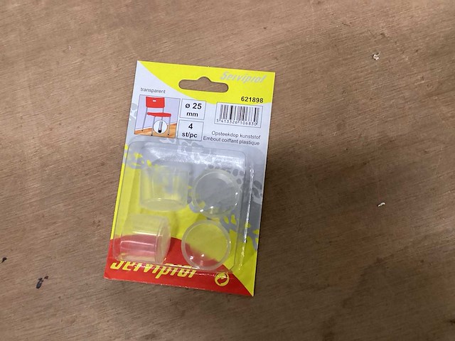 Serviprof stoeldop 25 mm transparant (380x) - afbeelding 1 van  4