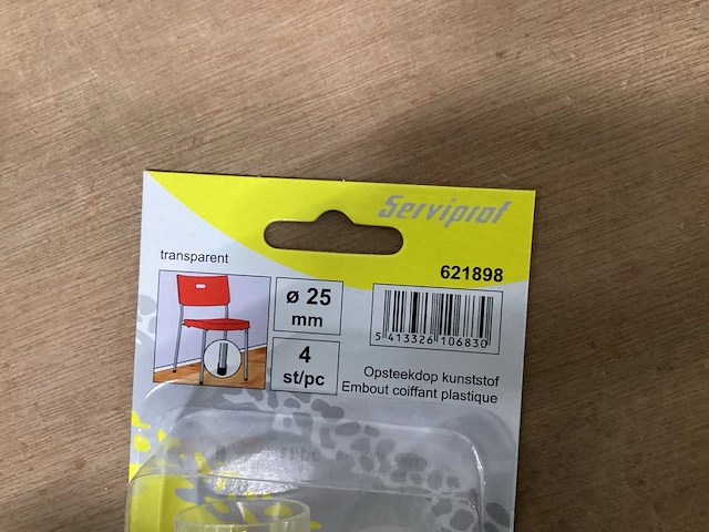 Serviprof stoeldop 25 mm transparant (380x) - afbeelding 2 van  4
