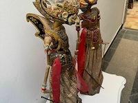 Set antieke en authentieke wayang poppen - afbeelding 4 van  4