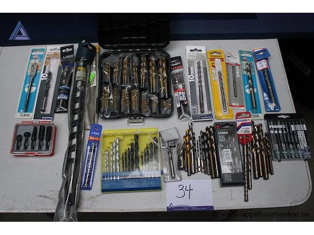 Set boren - pbx - diverse maten set boren - garna - 10mm beton set boren - stakley - diverse maten set boren - steinbo - a-cutter toebehoren - boorborstels, diverse boren - afbeelding 1 van  4