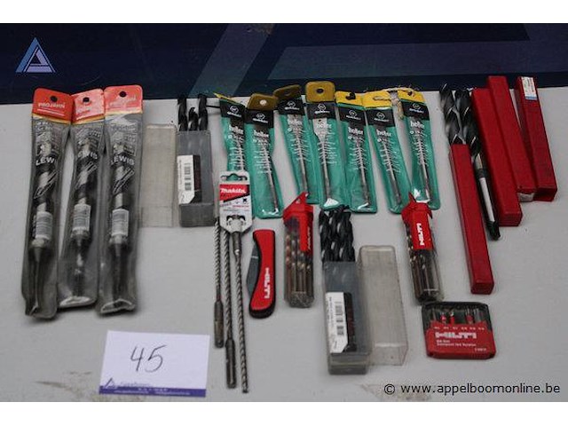Set boren - projahn - lewis set boren - heller - diverse maten boor - makita - b-30555 set boren - hilti - diverse maten bit-set - hilti - compact uni torsion - afbeelding 7 van  8