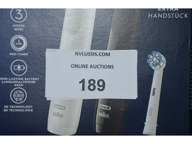 Set elektrische tandenborstels braun oral b pro series 3 duo edition white and black met extra opzetborstel (b435) - afbeelding 2 van  5
