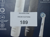 Set elektrische tandenborstels braun oral b pro series 3 duo edition white and black met extra opzetborstel (b435) - afbeelding 2 van  5