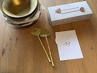 Set gouden kommen met lepel