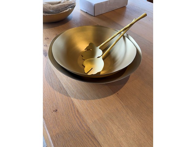 Set gouden kommen met lepel - afbeelding 3 van  5