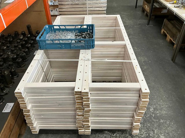 Set houten opbergrekken - afbeelding 2 van  12