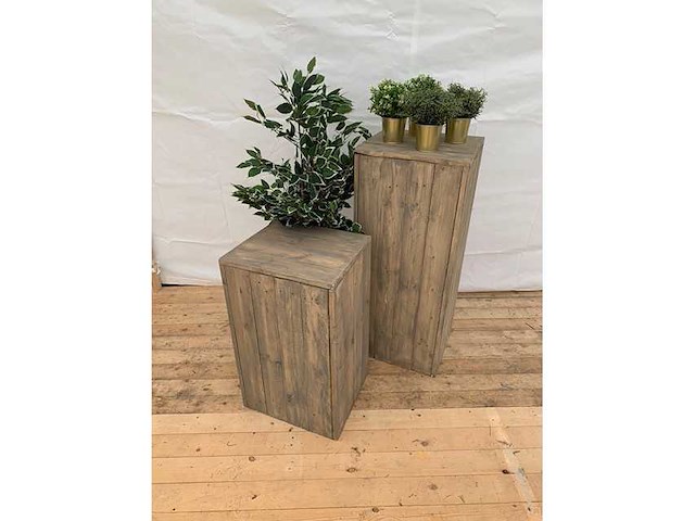 Set houten pilaren - decoratie - afbeelding 1 van  2