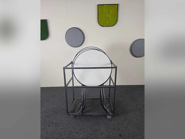 Set klaptafels op kar - kantinetafel - afbeelding 3 van  6