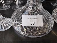 Set kristallen glazen en karaf, 2 decanteerkaraffen kristal - afbeelding 3 van  8