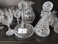 Set kristallen glazen en karaf, 2 decanteerkaraffen kristal - afbeelding 5 van  8